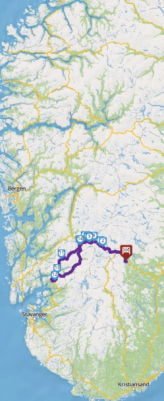 Røldal, Sauda, Suldal, Haukelifjell