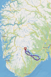 Vinjar-Øyfjell-Fjågesund-Ulefoss-Drangedal-Vrådal-Dalen-Vinjar